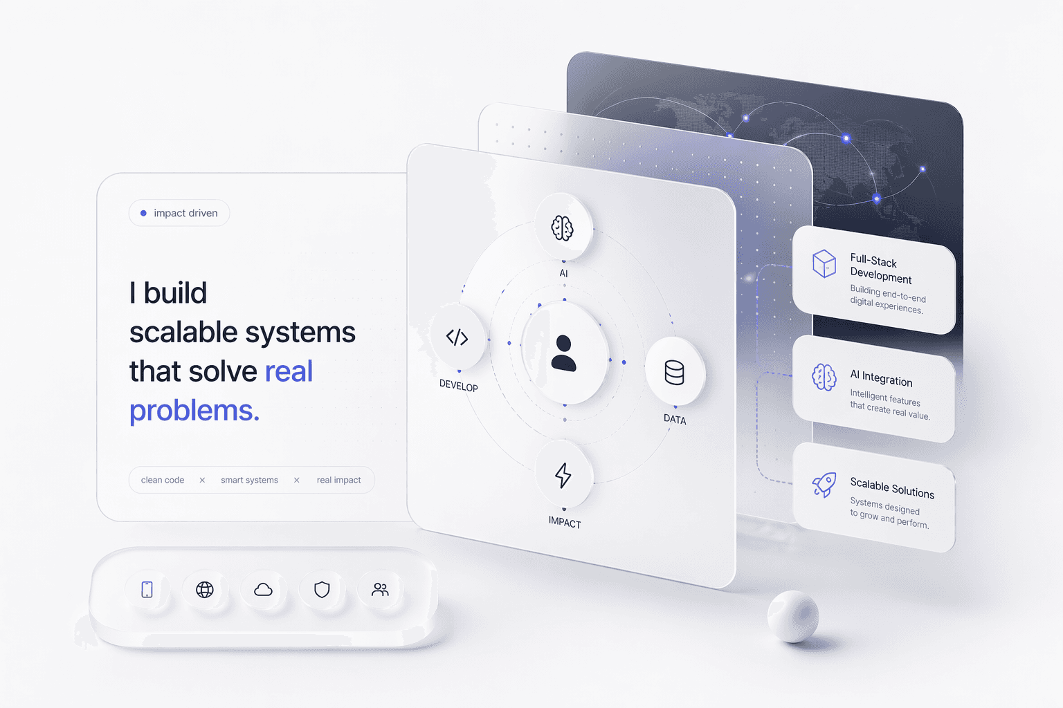 Landing page hero visual